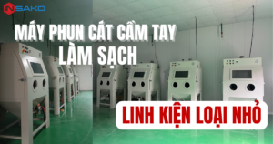 ảnh bìa máy phun cát cầm tay làm sạch linh kiện loại nhỏ